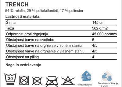 Sedežne garniture - trench